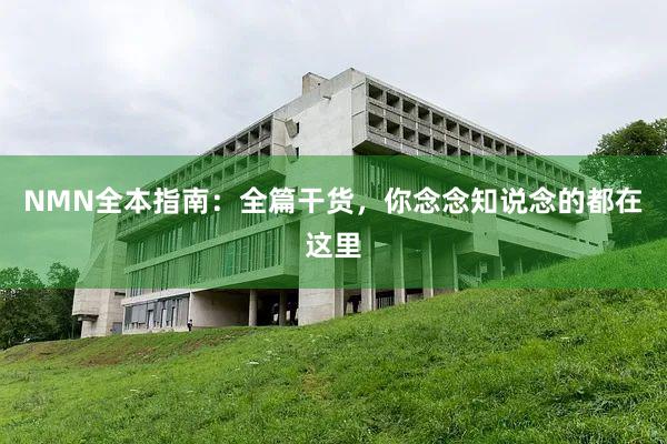 NMN全本指南：全篇干货，你念念知说念的都在这里