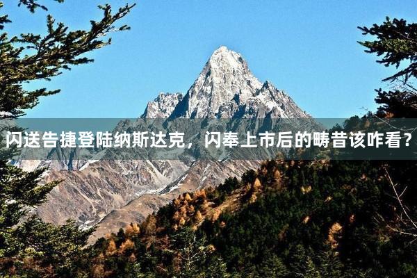 闪送告捷登陆纳斯达克，闪奉上市后的畴昔该咋看？