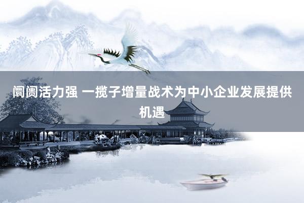 阛阓活力强 一揽子增量战术为中小企业发展提供机遇