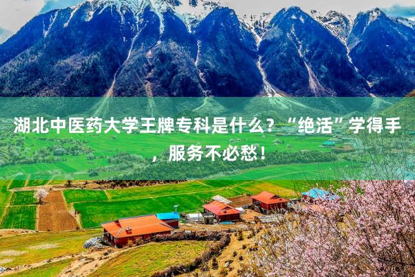 湖北中医药大学王牌专科是什么？“绝活”学得手，服务不必愁！
