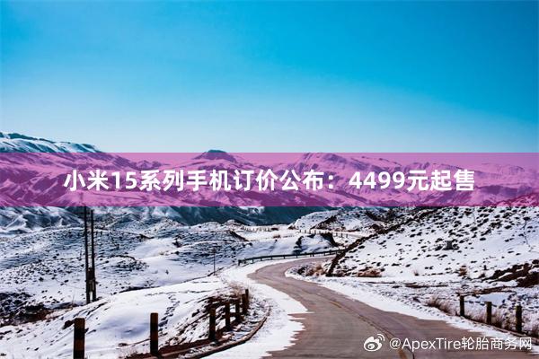 小米15系列手机订价公布：4499元起售