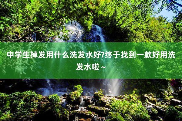 中学生掉发用什么洗发水好?终于找到一款好用洗发水啦～